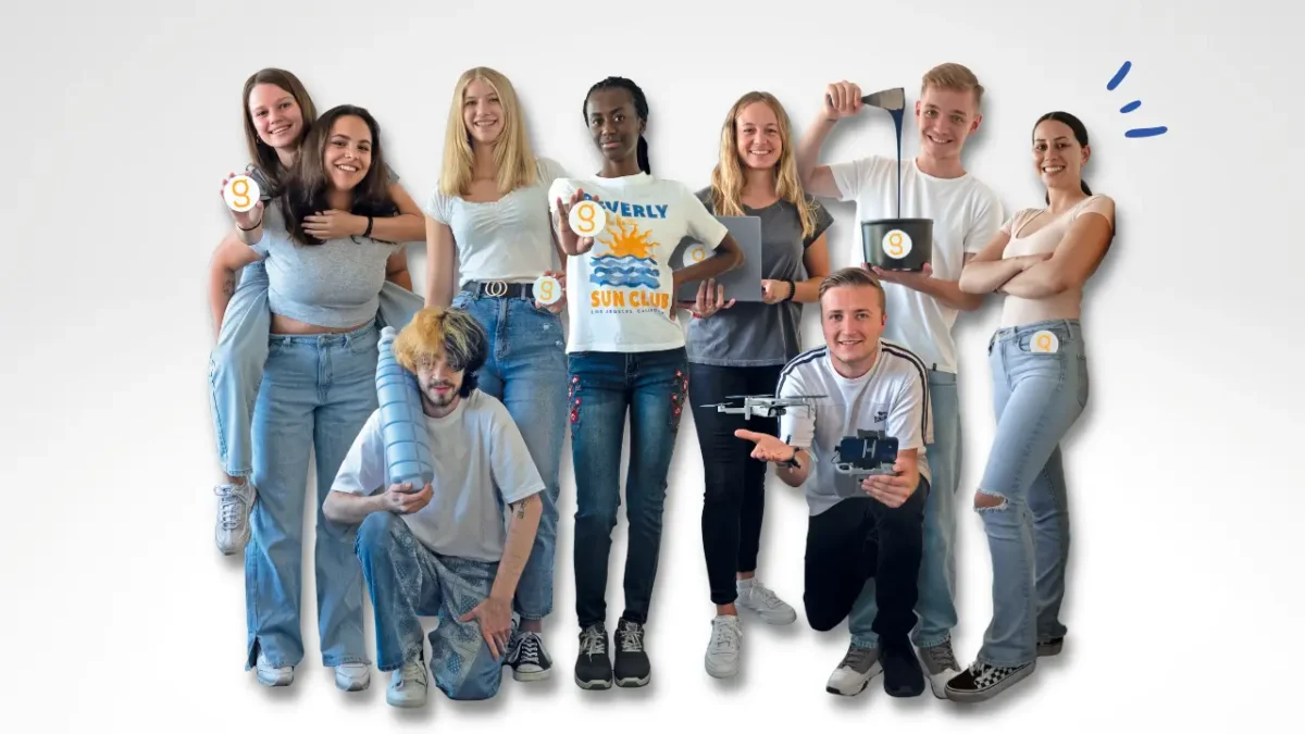 All apprentices of Gutenberg AG at the Lihga